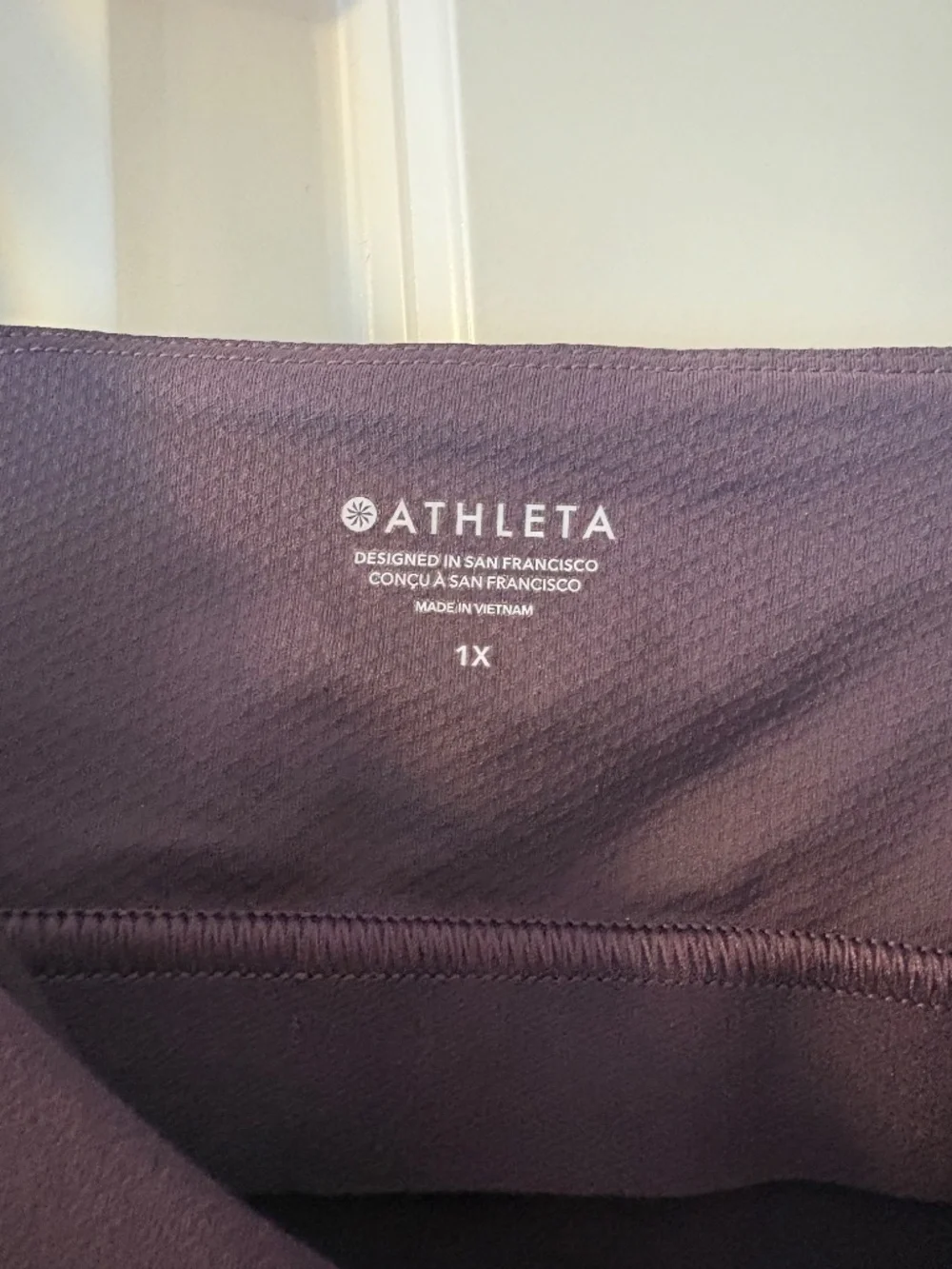 Athleta Ruched Longline Sports Bra Purple 1X Style 981468